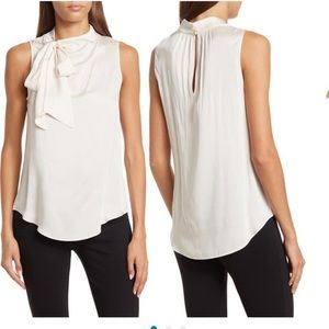 NWT Trina Turk Silk Neck Tie Top SZ XS